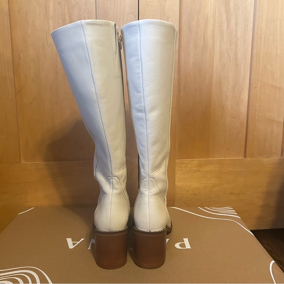 Brand New Knee High Retro Leather Boot in Bone from Portland Leather Patina - Picture 7 of 8